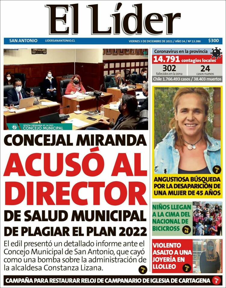 Portada de Lider de San Antonio (Chile)