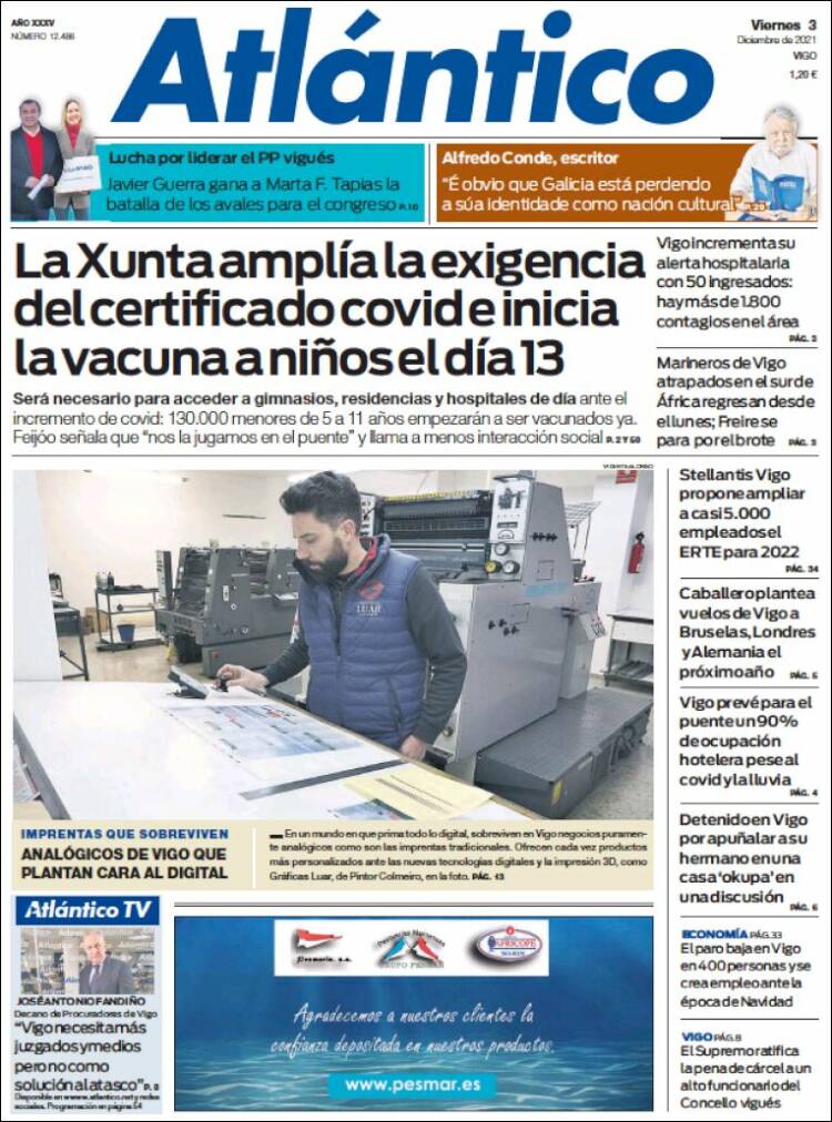 Portada de Atlántico Diario (Espa&ntilde;a)