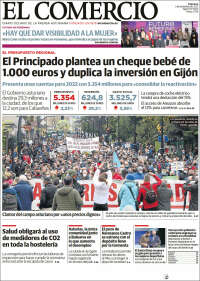 Portada de El Comercio - Gijón (Espa&ntilde;a)