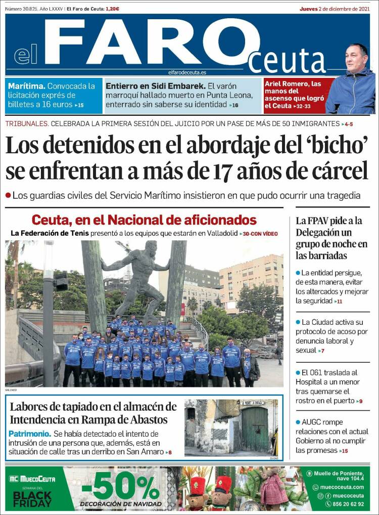 Portada de El Faro de Ceuta (Espa&ntilde;a)