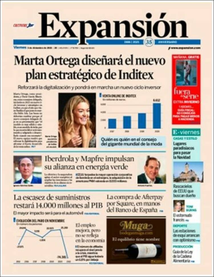 Portada de Expansión (Espa&ntilde;a)