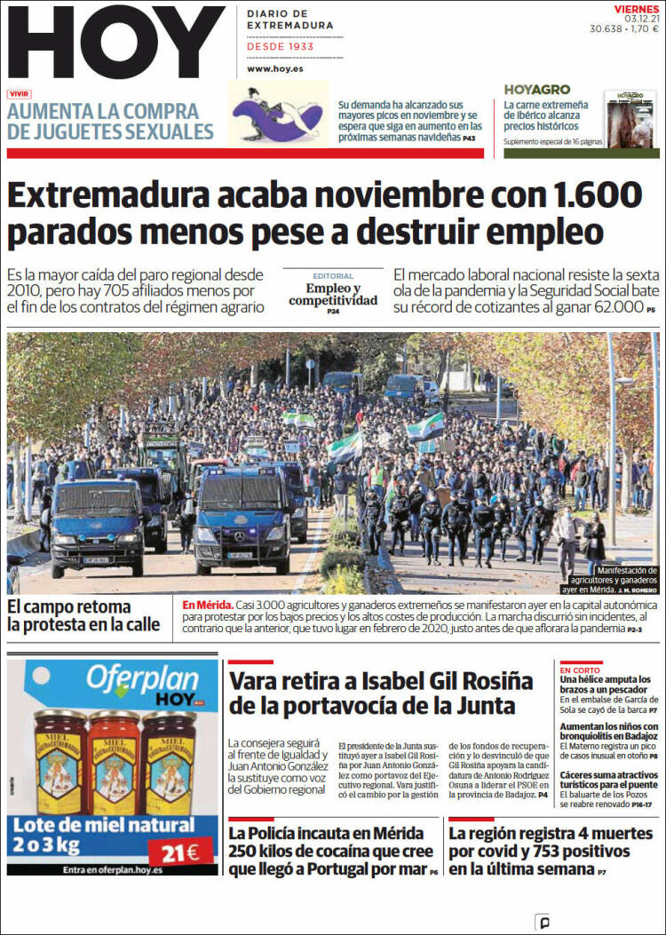 Portada de Hoy - Caceres (Espa&ntilde;a)