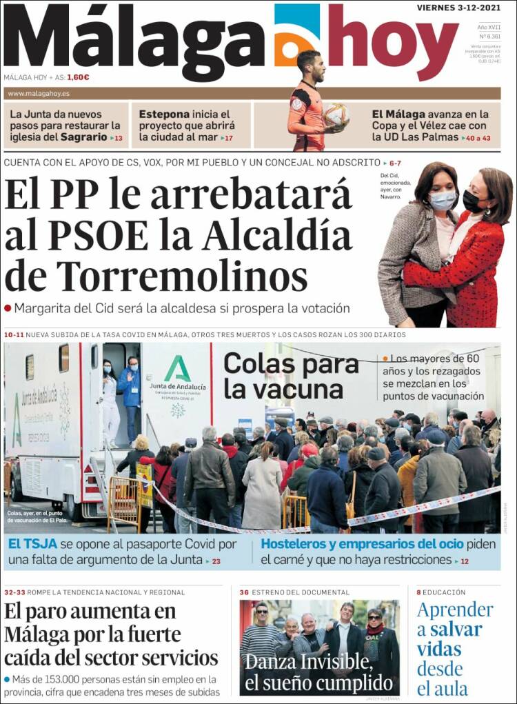 Portada de Málaga Hoy (Espa&ntilde;a)