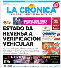 Portada de La Crónica de Baja California (México)