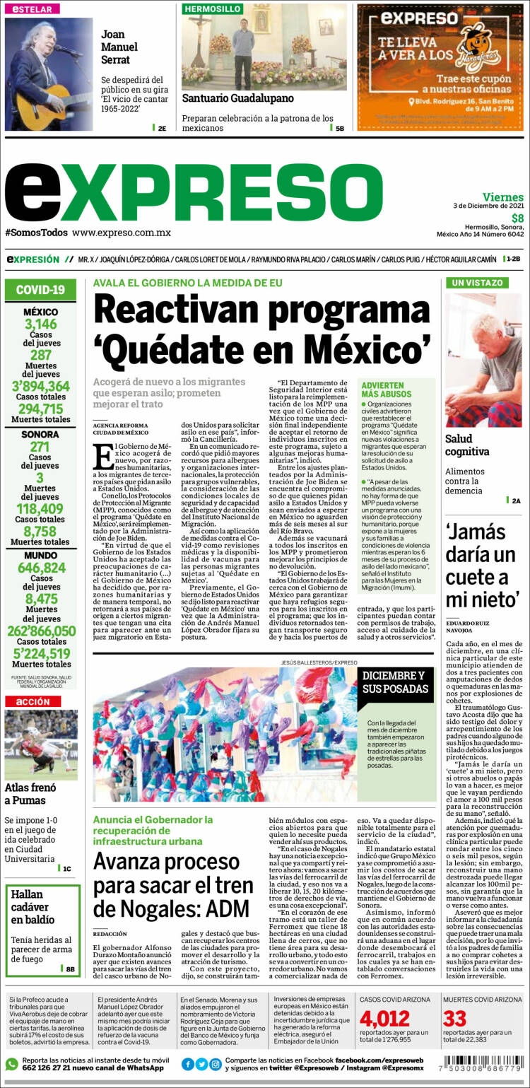 Portada de Expreso (Mexico)