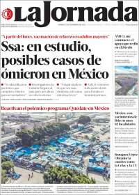 Portada de La Jornada (Mexico)