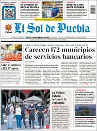 Portada de El Sol de Puebla (México)