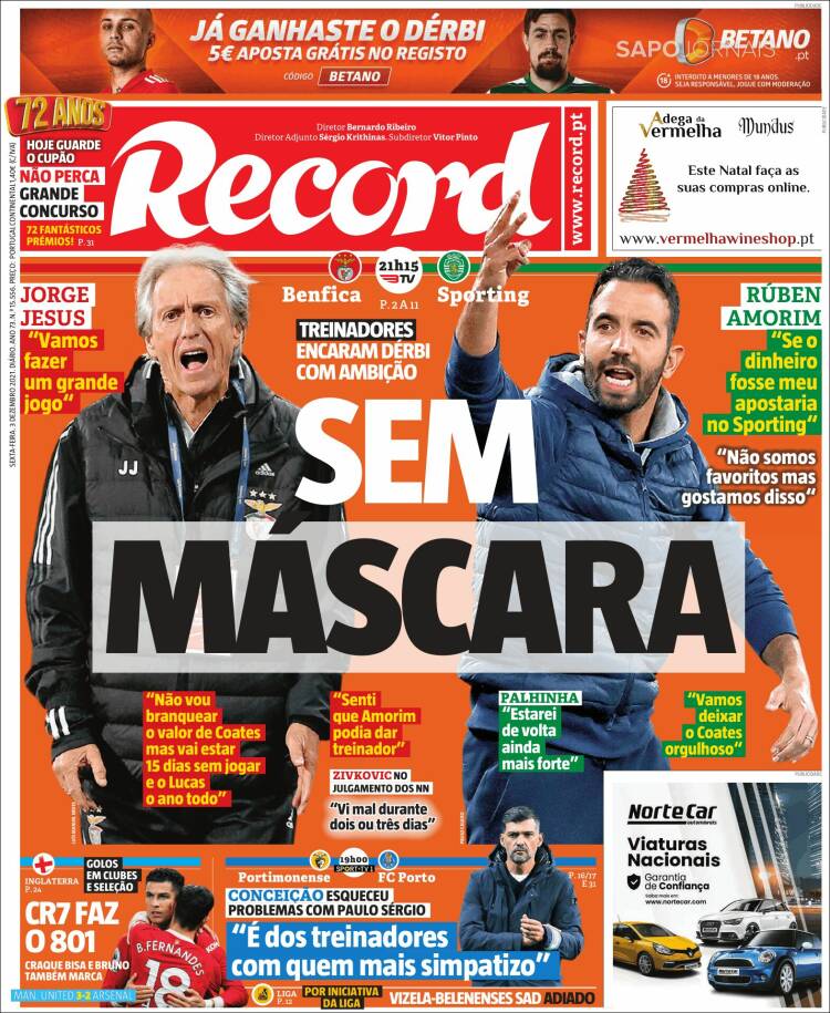 Portada de Record (Portugal)