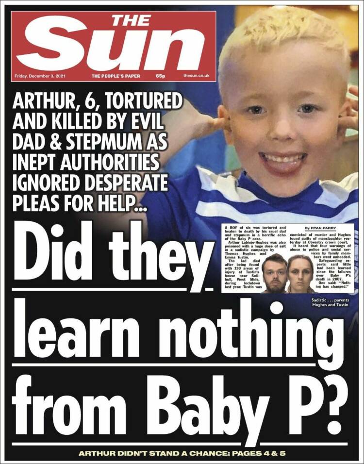 Portada de The Sun (Reino Unido)