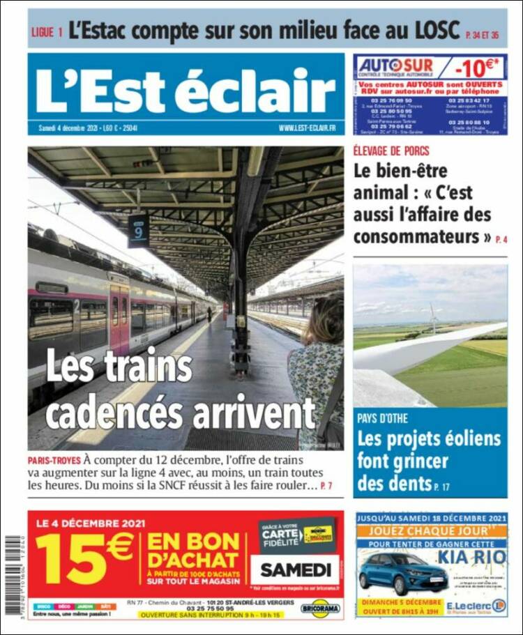 Portada de L'Est Eclair (Francia)