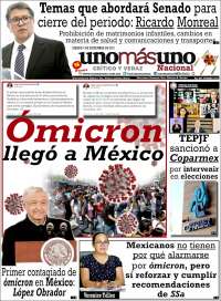 Portada de unomásuno (Mexique)