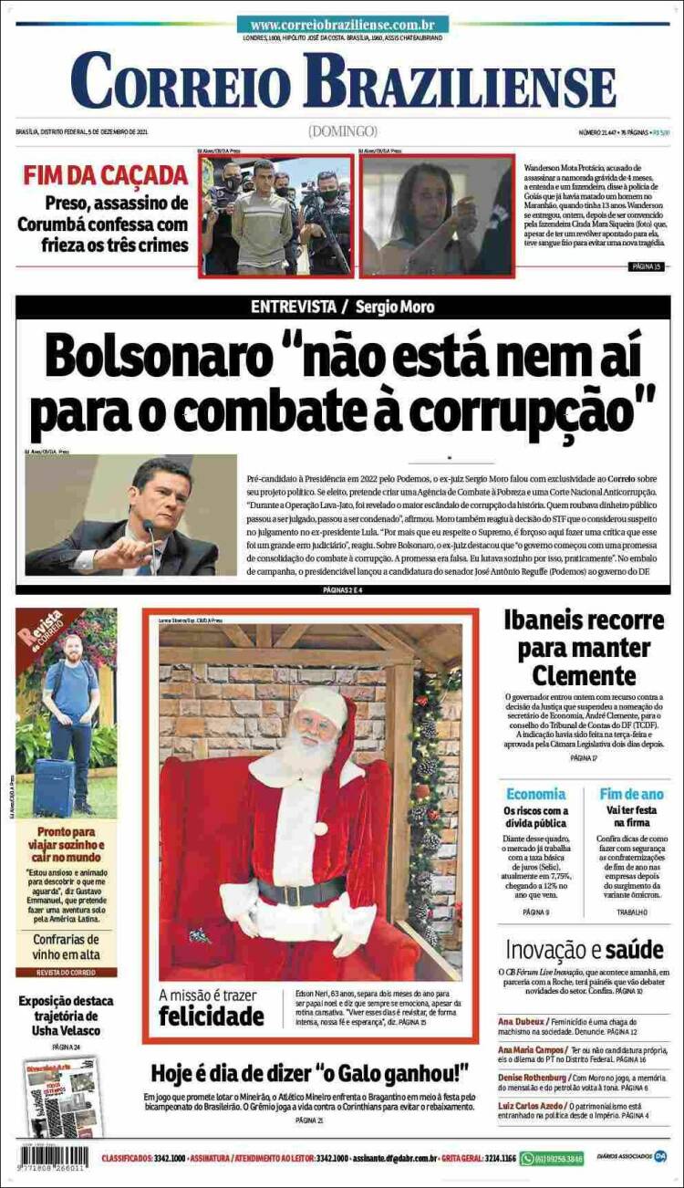 Portada de Correio Braziliense (Brasil)