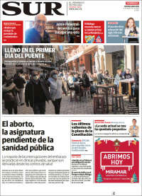 Portada de Diario el Sur (España)