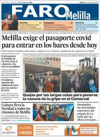 Portada de El Faro de Melilla (España)