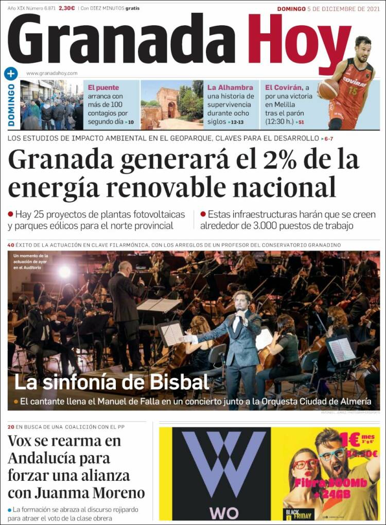 Portada de Granada Hoy (España)