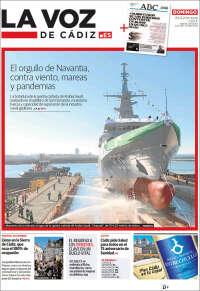 Portada de La Voz de Cádiz (España)