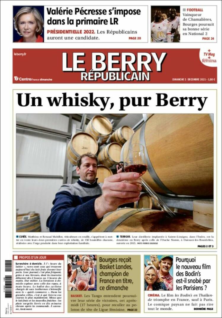 Portada de Berry Republicain (Francia)
