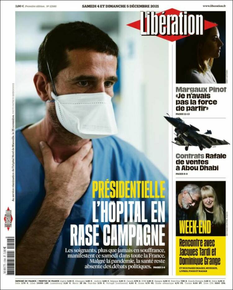 Portada de Libération (Francia)