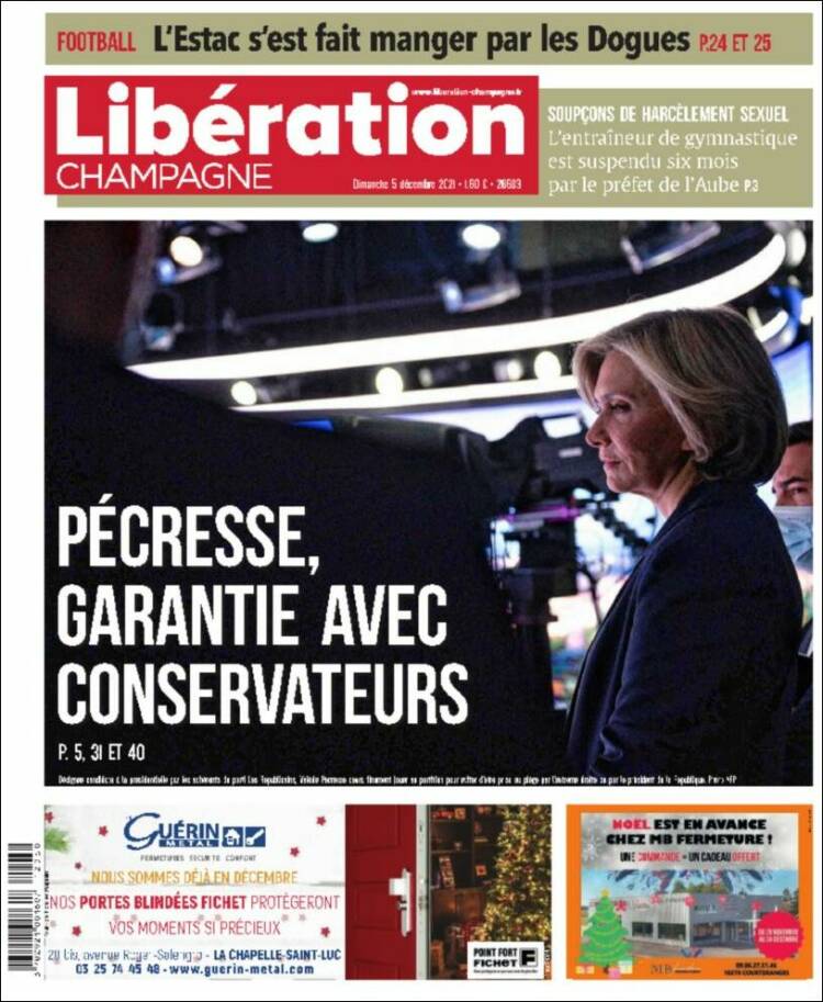 Portada de Libération Champagne (Francia)