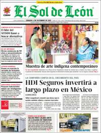 Portada de El Sol de León (M&eacute;xico)