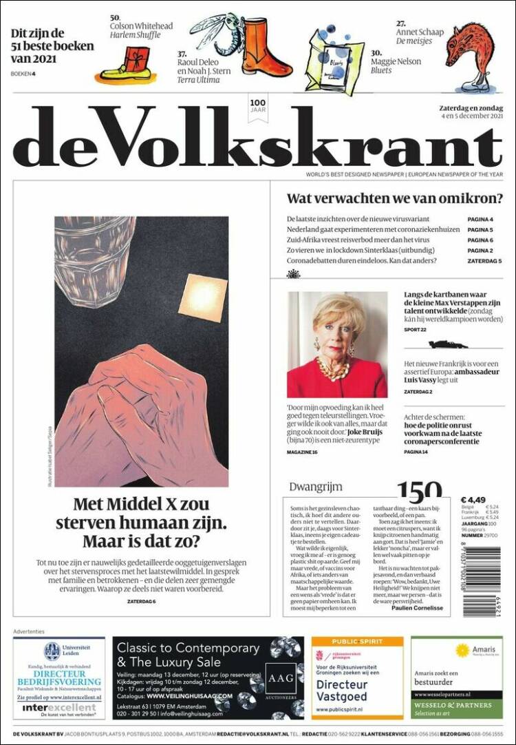 Portada de De Volkskrant (Pa&iacute;ses Bajos)