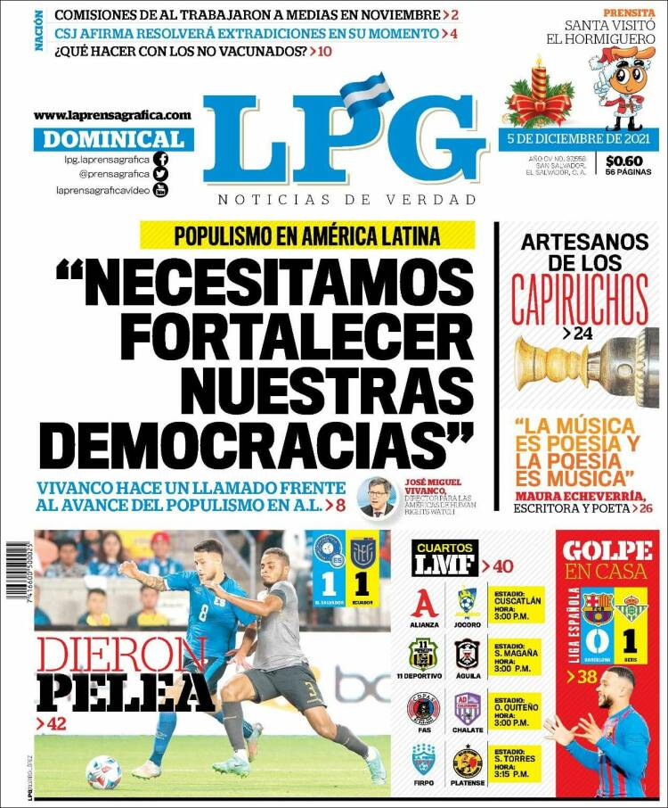 Portada de La Prensa Gráfica (El Salvador)