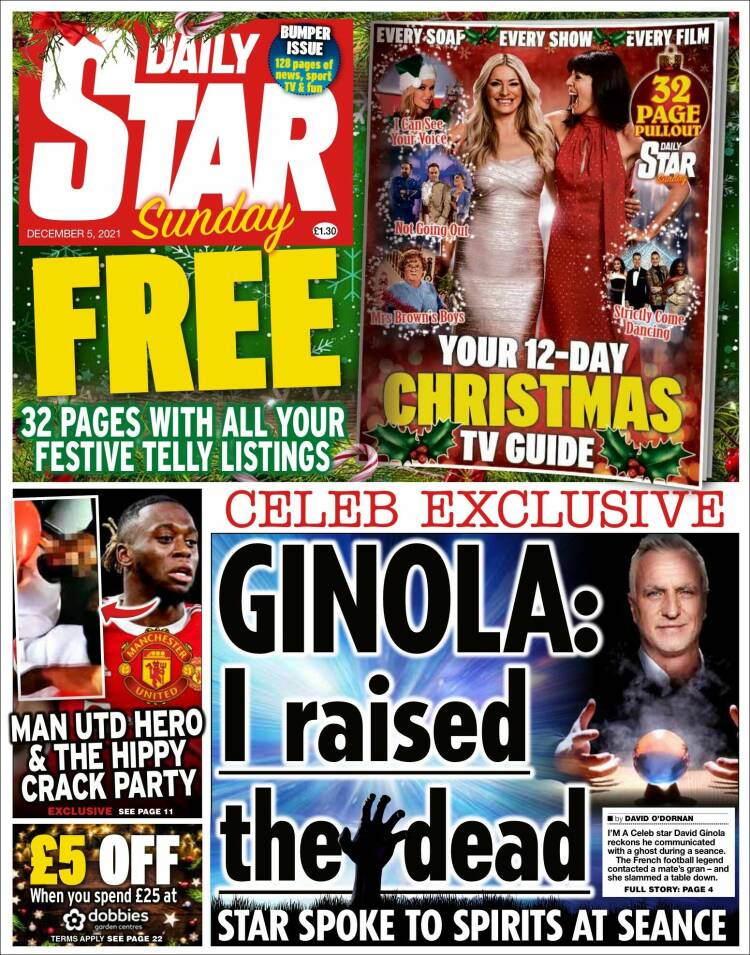 Portada de Daily Star (Reino Unido)