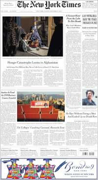 Portada de New York Times (USA)