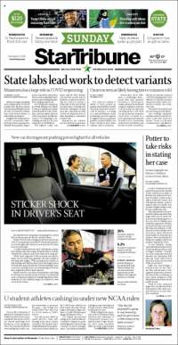 Portada de Star Tribune (USA)