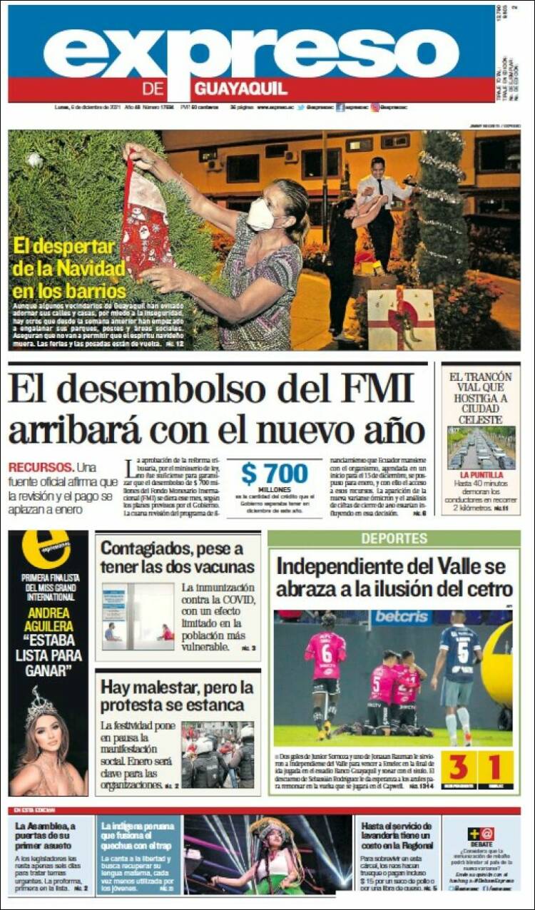 Portada de Expreso (Ecuador)