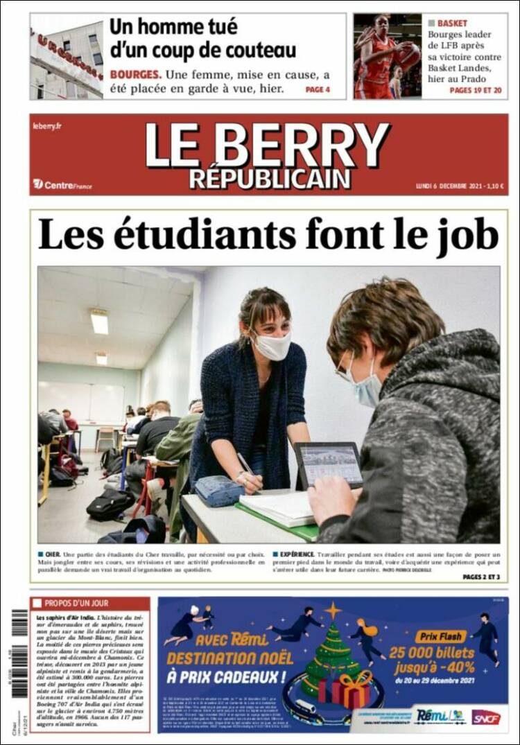 Portada de Berry Republicain (Francia)
