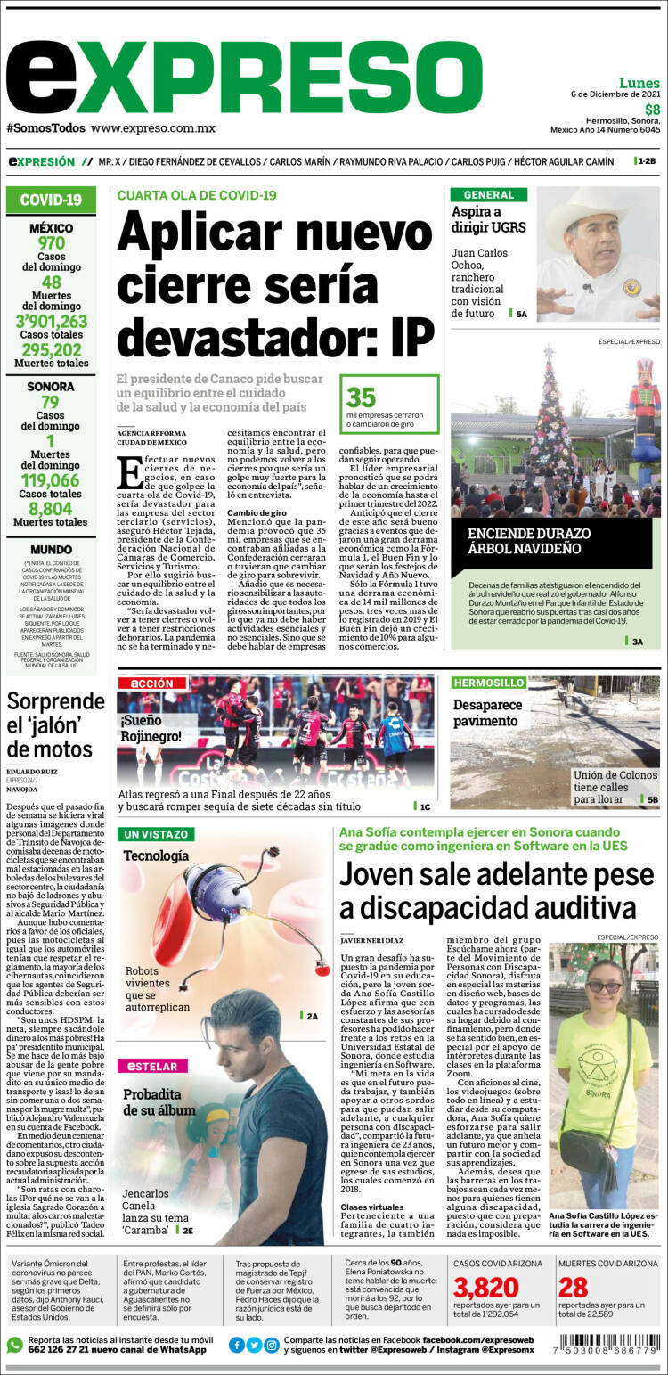 Portada de Expreso (México)