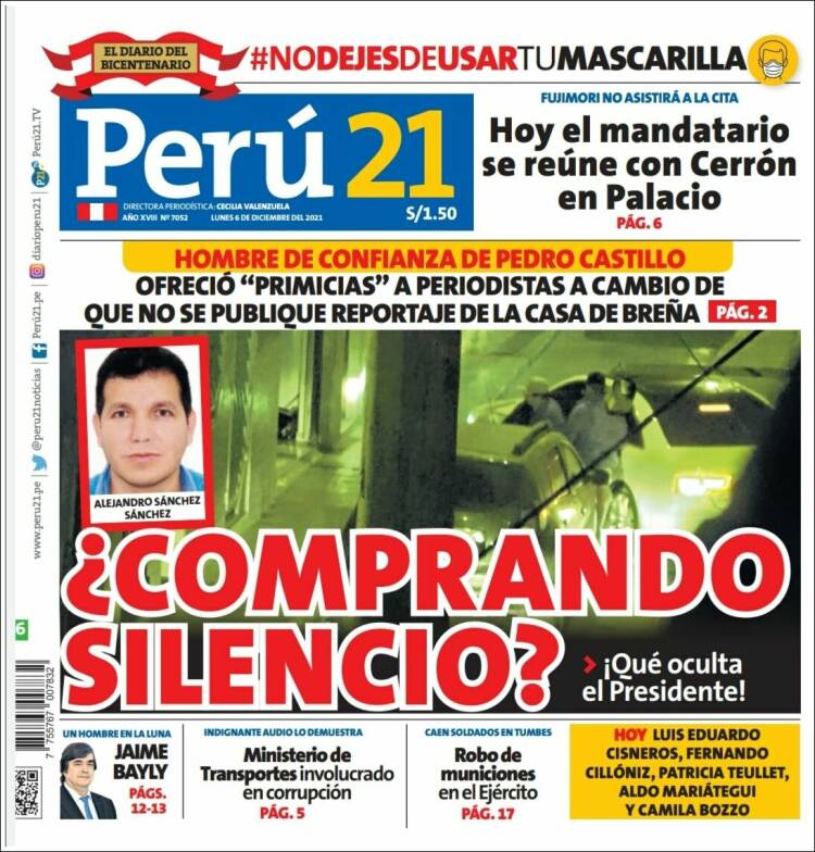 Portada de Perú 21 (Per&uacute;)