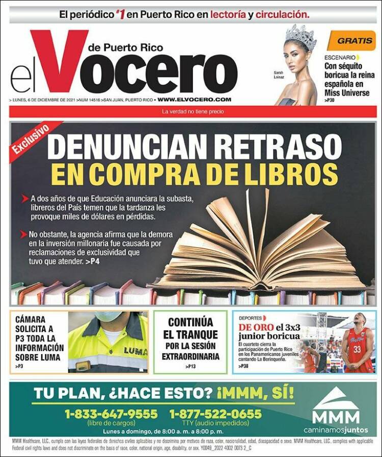 Portada de Vocero (Puerto Rico)
