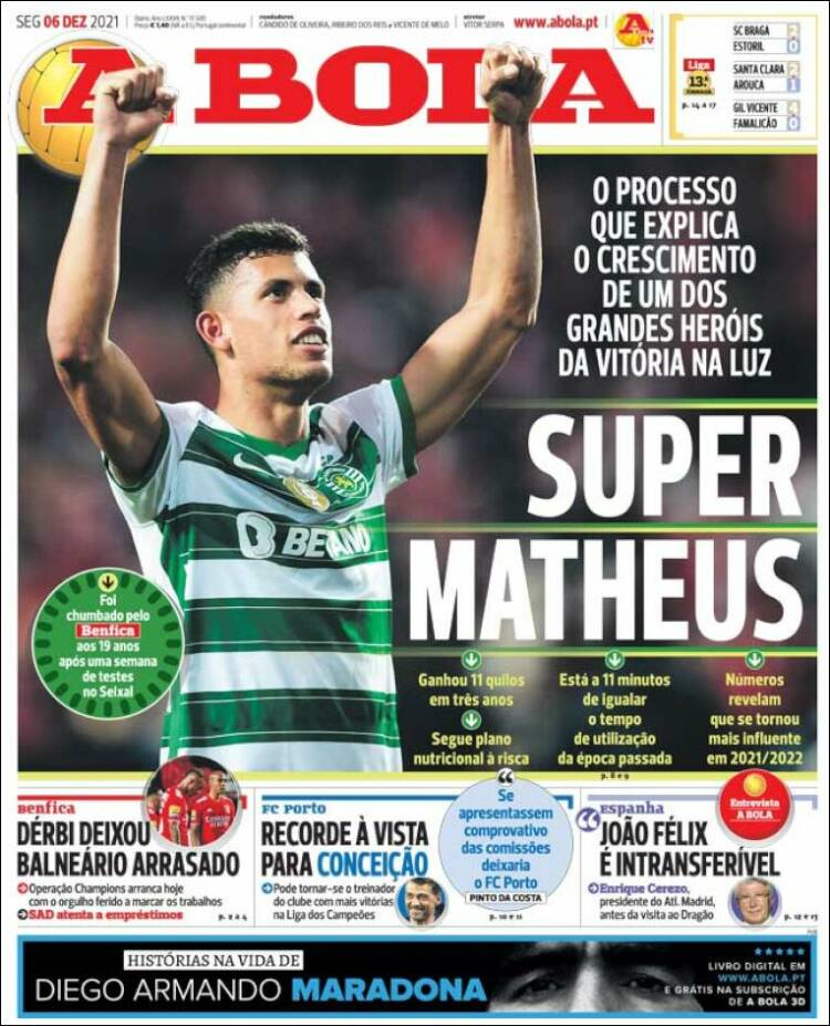 Portada de A Bola (Portugal)