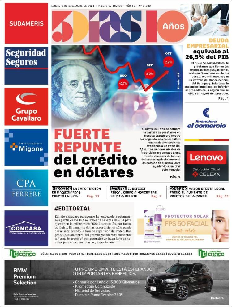 Portada de 5 Días (Paraguay)