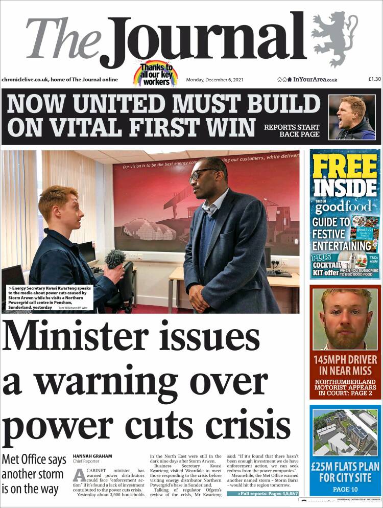 Portada de The Journal (Reino Unido)