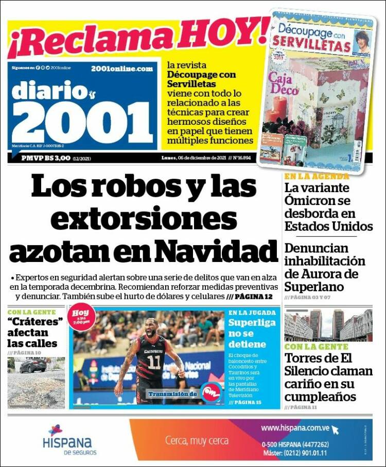 Portada de 2001 - Dosmiluno (Venezuela)