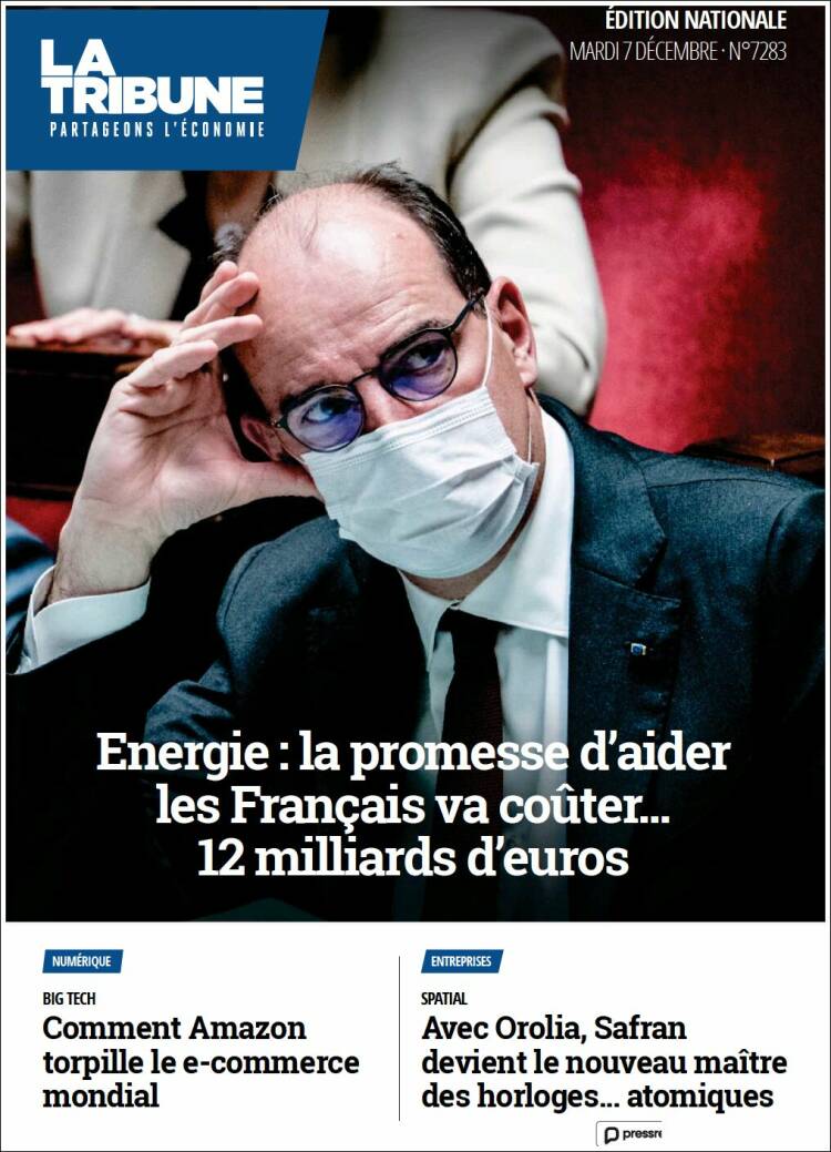 Portada de La Tribune (Francia)