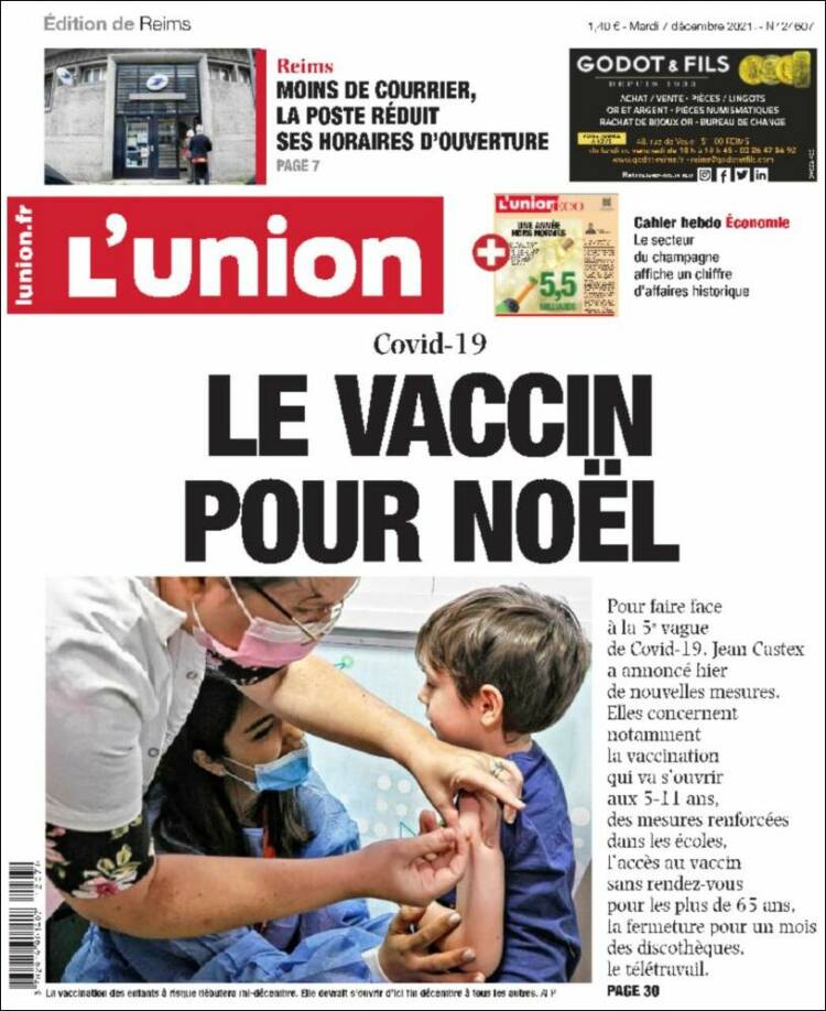 Portada de L'Union (Francia)