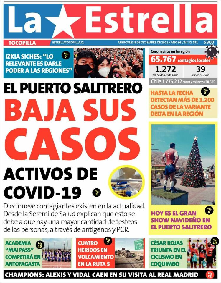 Portada de La Estrella de Tocopilla (Chile)