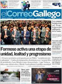 Portada de El Correo Gallego (España)