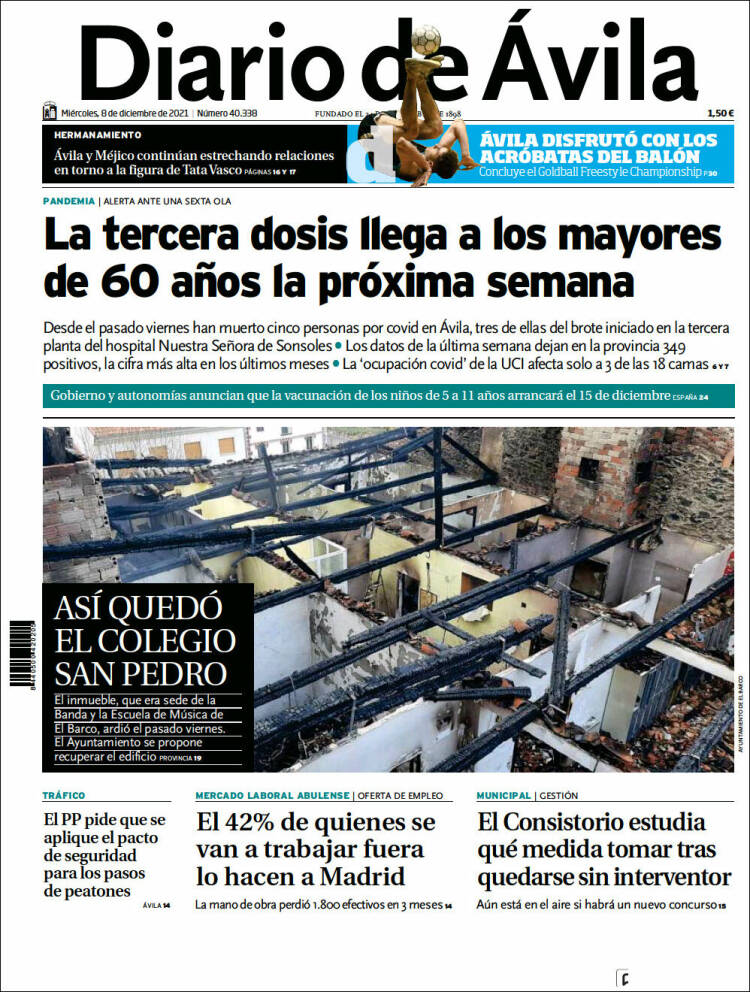 Portada de Diario de Ávila (Espagne)