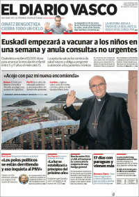 Portada de Diario Vasco (España)