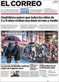 Portada de El Correo (España)