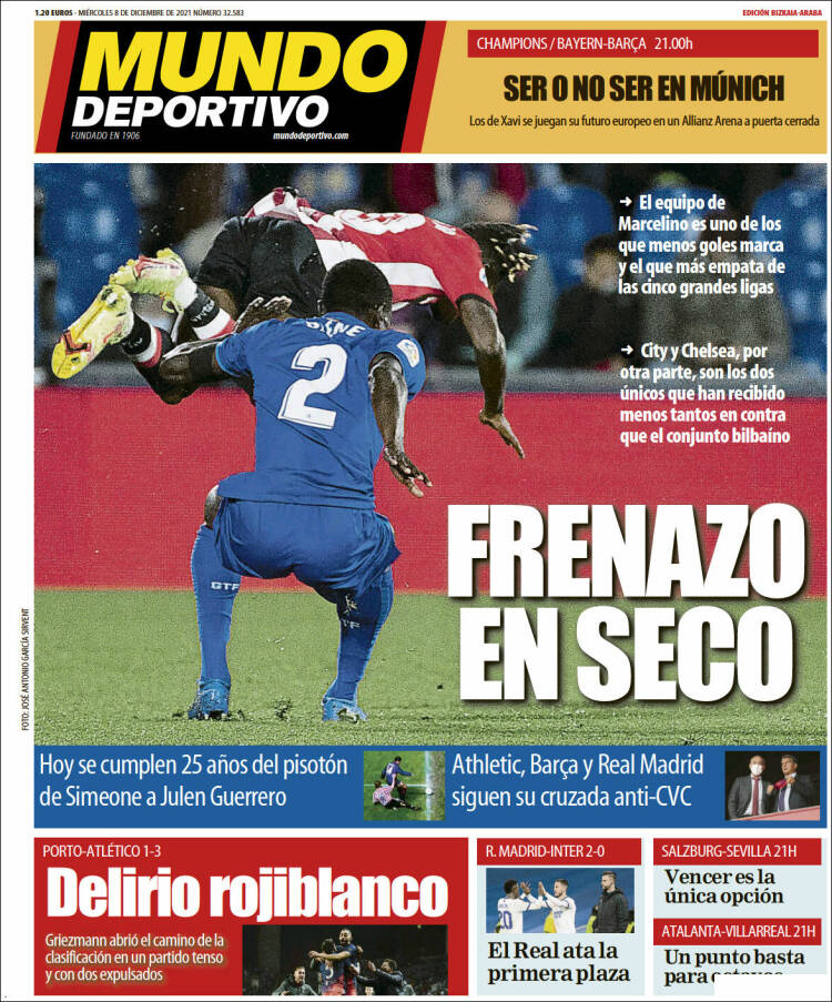 Portada de Mundo Deportivo Bizkaia (Espagne)