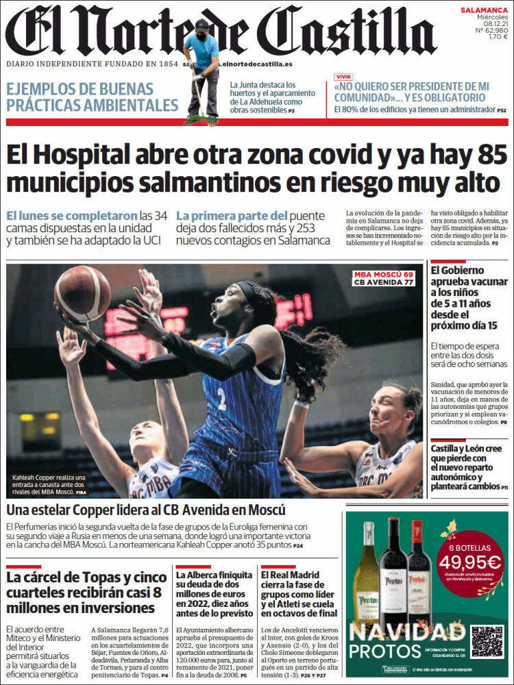 Portada de Norte de Castilla - Salamanca (Espagne)