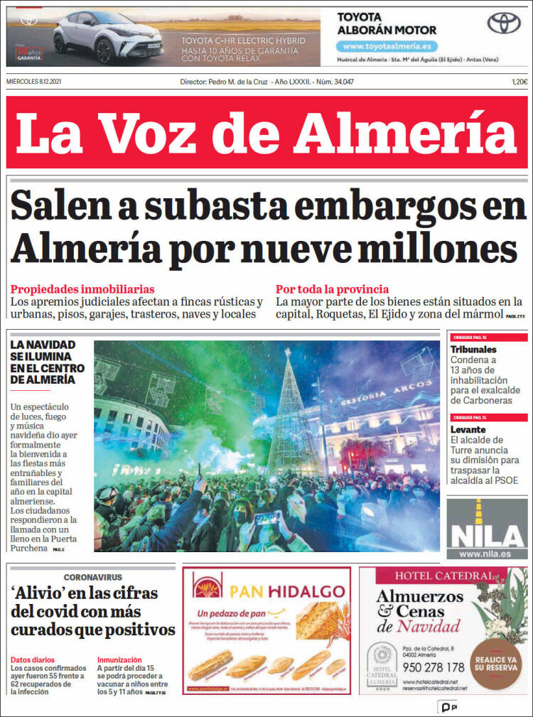 Portada de La Voz de Almería (Espagne)