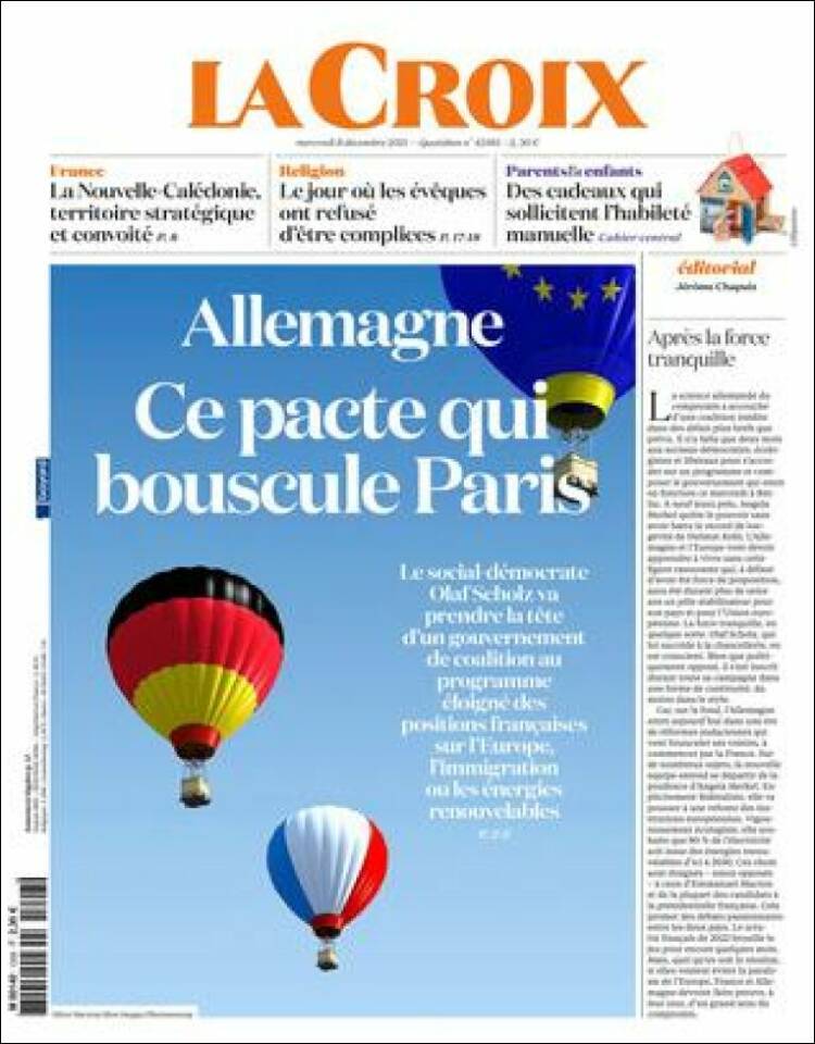 Portada de La Croix (Francia)