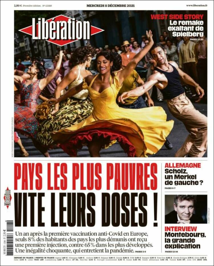 Portada de Libération (Francia)